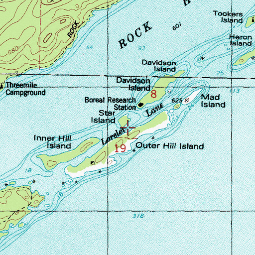 Topographic Map of Lorelei Lane, MI