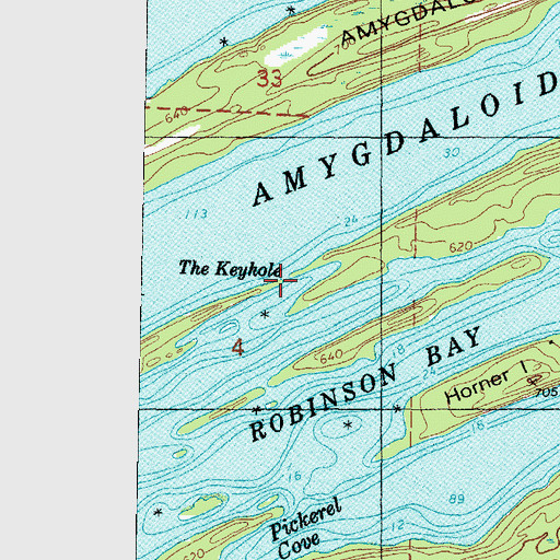Topographic Map of The Keyhole, MI