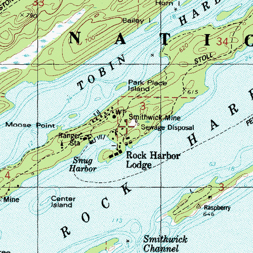 Topographic Map of Smithwick Mine, MI