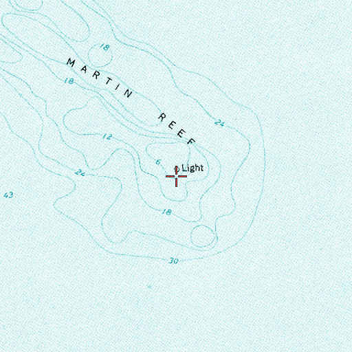 Topographic Map of Martin Reef, MI