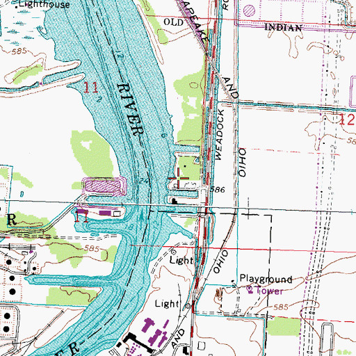 Topographic Map of Gidley Boat Works, MI