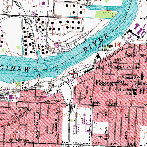 Topographic Map of Sand and Store Incorporated, MI