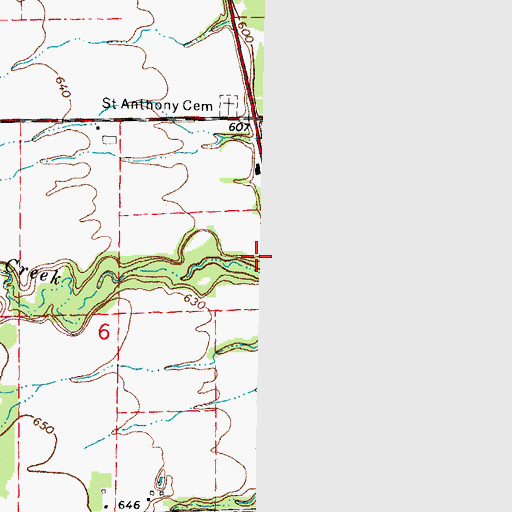 Topographic Map of Sucker Creek, MI