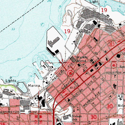 Topographic Map of Milwaukee Clipper Dock, MI