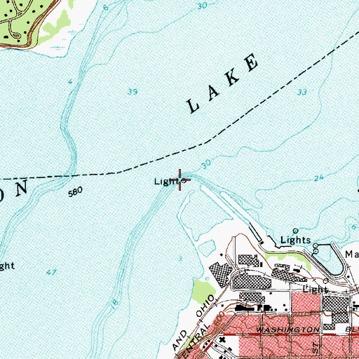 Topographic Map of Hartshorn Light, MI