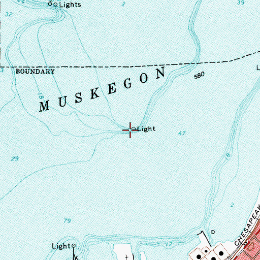 Topographic Map of Bank Point Light, MI