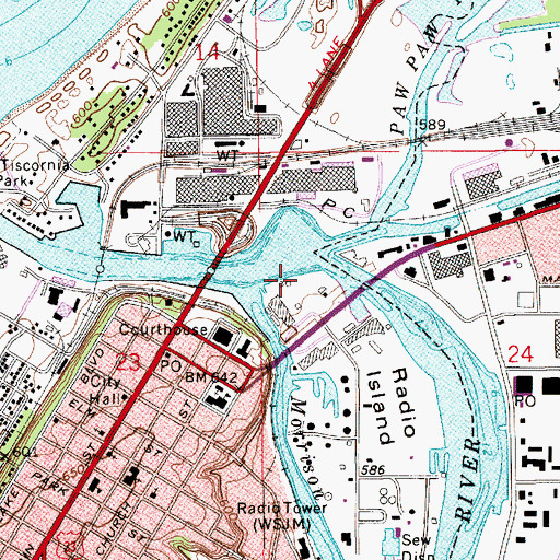 Topographic Map of Speidel Marina, MI
