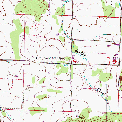 Topographic Map of Prospect Church (historical), AL