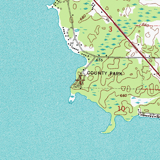 Topographic Map of Alpena County Park, MI