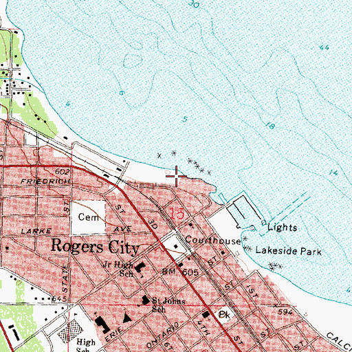 Topographic Map of Vogelheim Lumber Company, MI