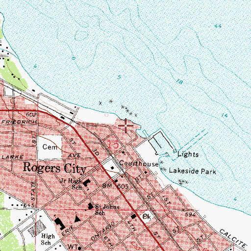 Topographic Map of Kingsbury Oil Company, MI