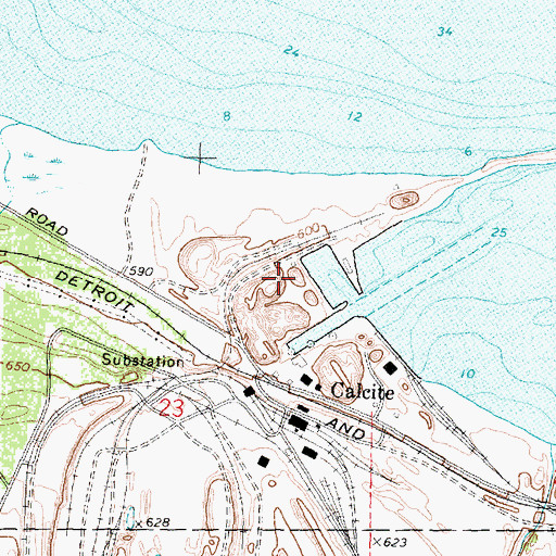 Topographic Map of United States Steel Corportation, MI