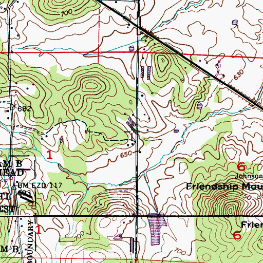 Topographic Map of Reid School (historical), AL