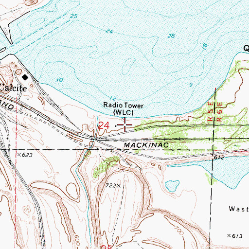 Topographic Map of WLC, MI