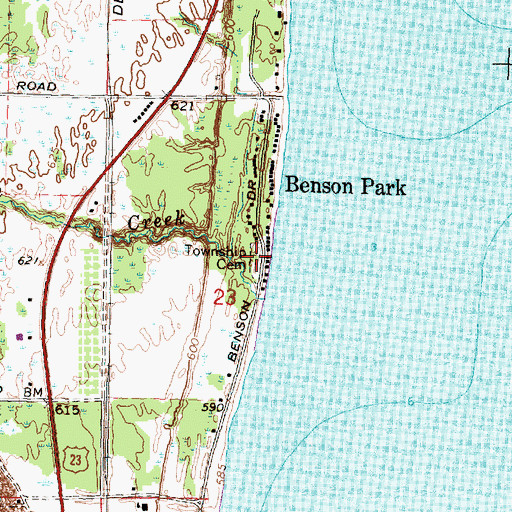 Topographic Map of Alabaster Township Cemetery, MI
