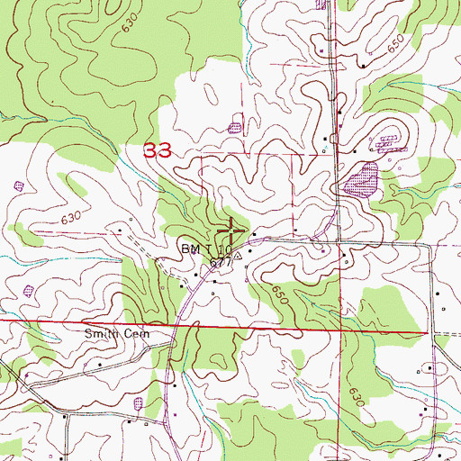 Topographic Map of State School (historical), AL