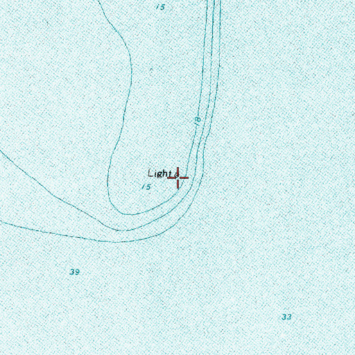 Topographic Map of Gravelly Shoal Light, MI