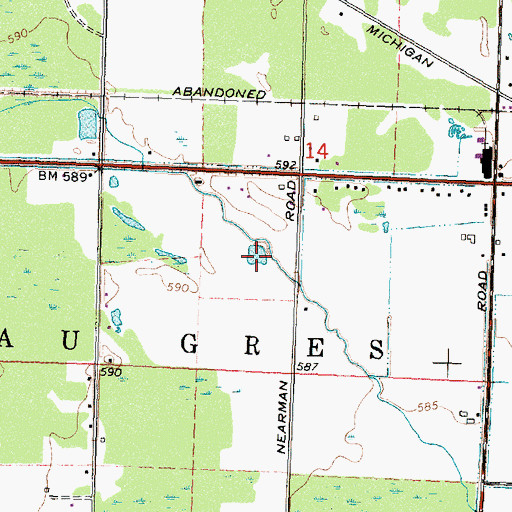 Topographic Map of Duck Lake, MI