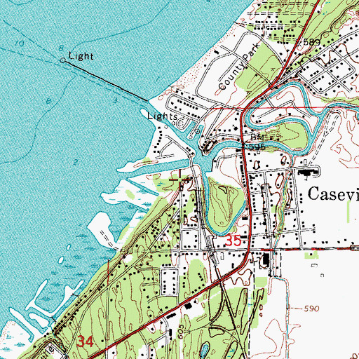 Topographic Map of Lakeside Marina, MI