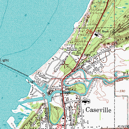 Topographic Map of Huron County Park, MI
