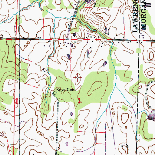 Topographic Map of Stover Cemetery, AL