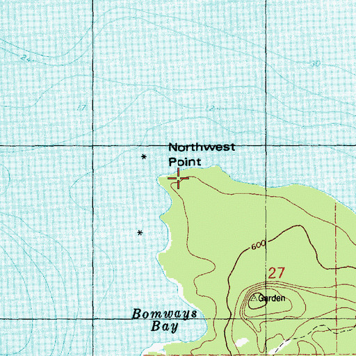 Topographic Map of Northwest Point, MI