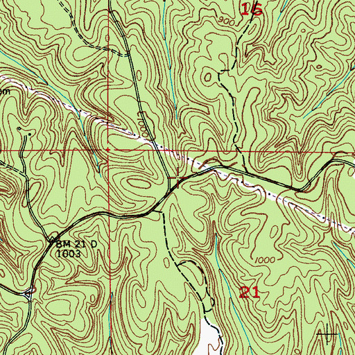 Topographic Map of Templeton School (historical), AL
