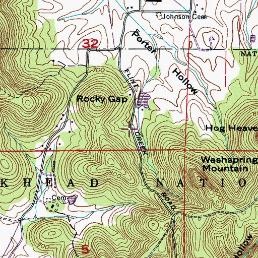 Topographic Map of Watkins Cemetery, AL