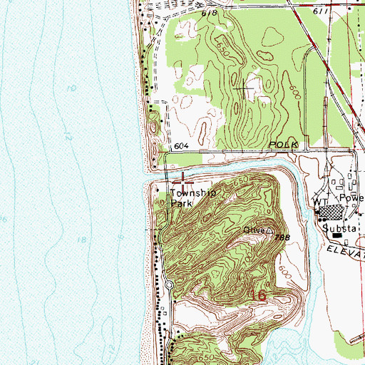 Topographic Map of Port Sheldon Park, MI