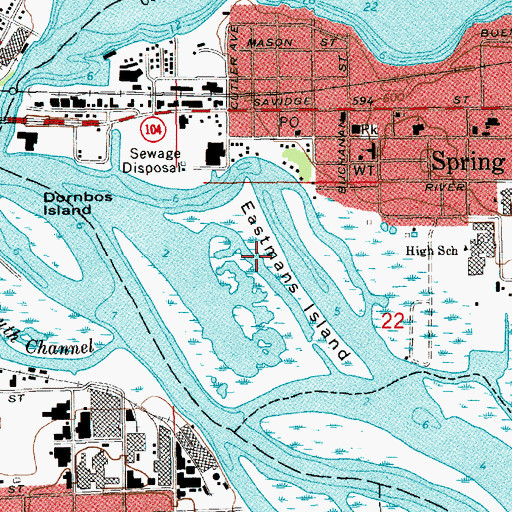 Topographic Map of Cutters Boom, MI