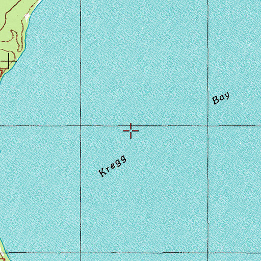 Topographic Map of Kregg Bay, MI