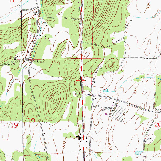 Topographic Map of Goshen Valley Church, AL