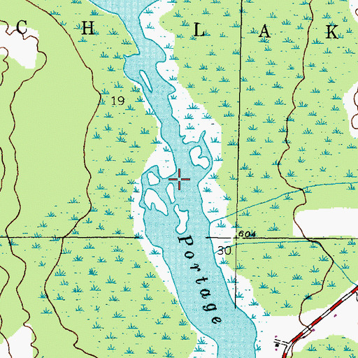Topographic Map of Torch Lake, MI