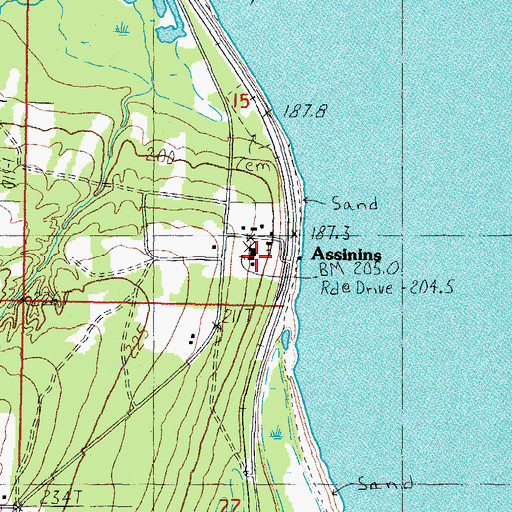 Topographic Map of Keweenaw Bay Tribal Center, MI
