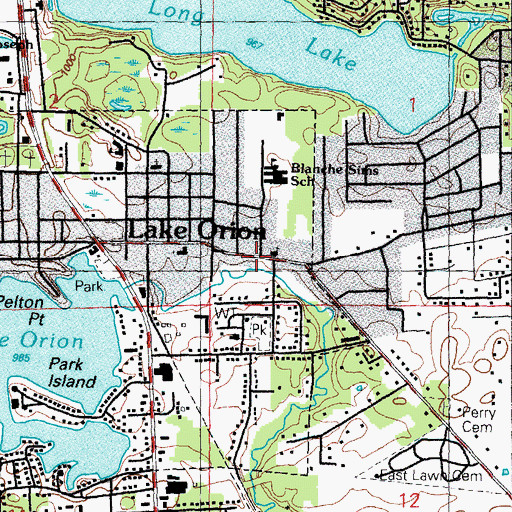 Topographic Map of The Church of Jesus Christ of Latter Day Saints, MI