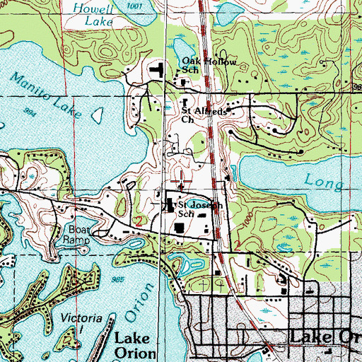 Topographic Map of Saint Joseph Catholic Church, MI