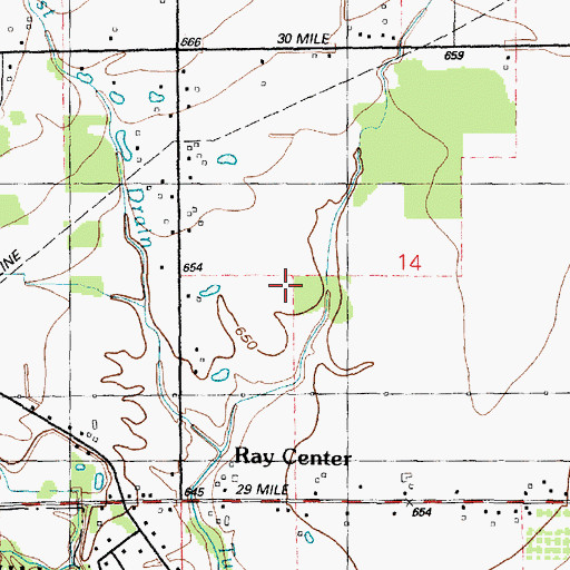 Topographic Map of Wolcott Mill Metropark, MI
