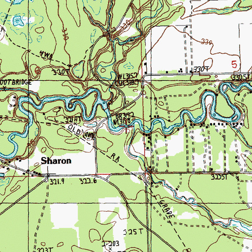 Topographic Map of Big Cannon Creek, MI