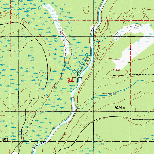 Topographic Map of Bobs Creek, MI