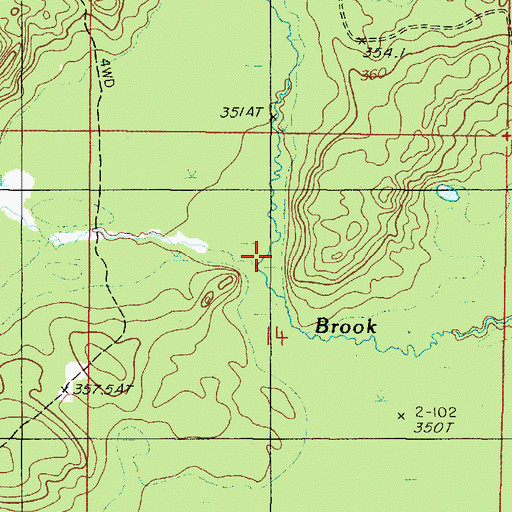 Topographic Map of Little Brook, MI
