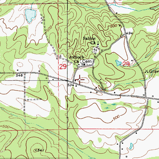 Topographic Map of Bibb Old County Hall (historical), AL