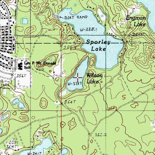 Topographic Map of Wilson Lake, MI