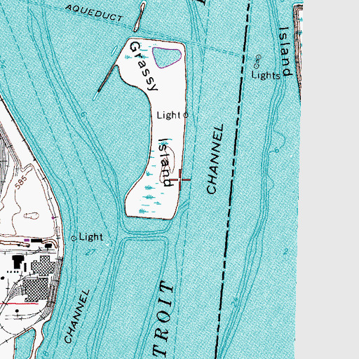 Topographic Map of Wyandotte National Wildlife Refuge, MI