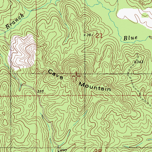 Topographic Map of Cave Mountain, AL