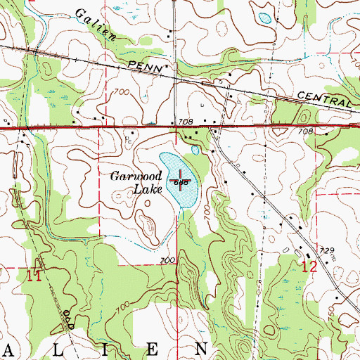 Topographic Map of Garwood Lake, MI
