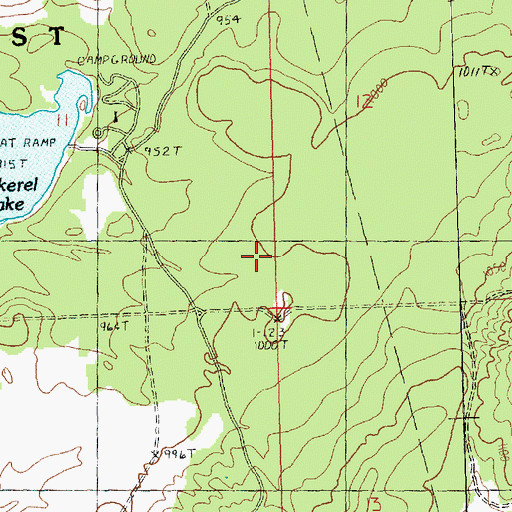 Topographic Map of Pigeon River State Forest, MI