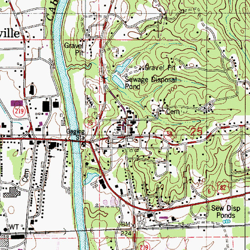 Topographic Map of Centreville United Methodist Church, AL