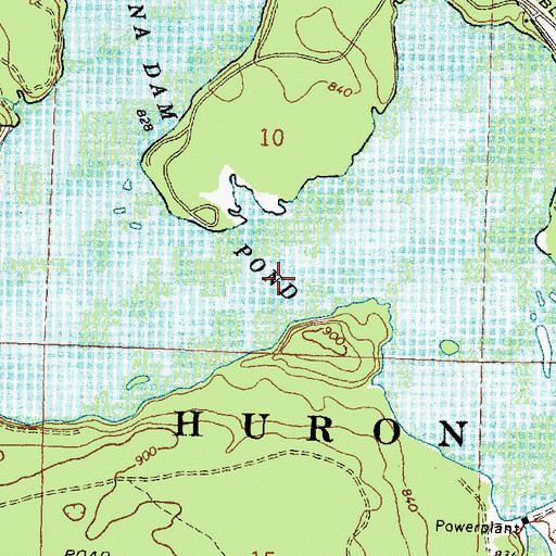Topographic Map of Alcona Dam Pond, MI