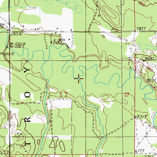 Topographic Map of Allen Creek, MI
