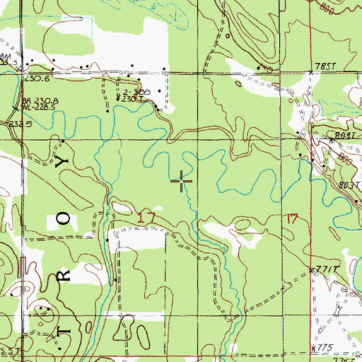 Topographic Map of Allen Creek, MI